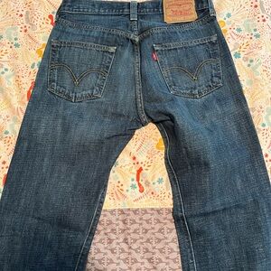 Levi's 501 Men's Dark Blue Relaxed Button-Fly Jeans